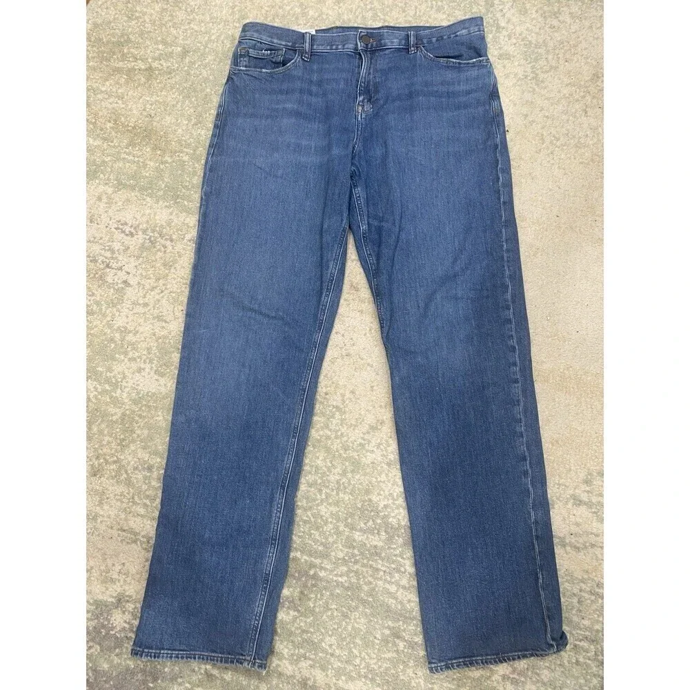 Banana Republic Mens Size 38x36 Blue Straight Fit Travel Jeans